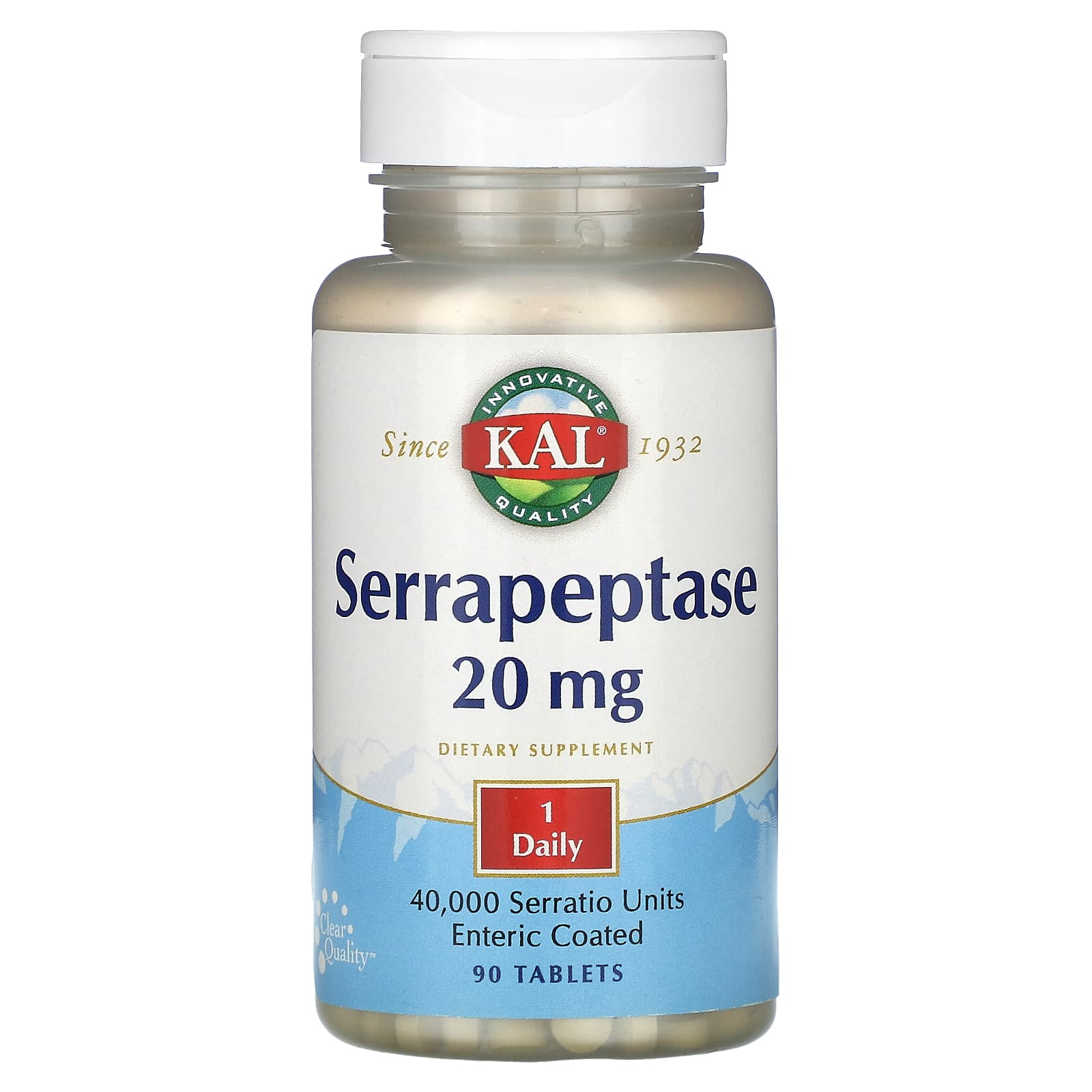 

Serrapeptase, 20Mg, 90 Tablets
