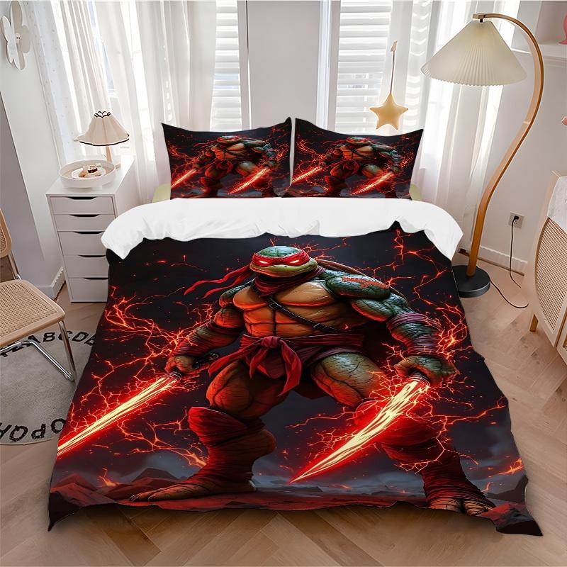 3pcs Ninja Turtles Bedding Set: Perfect for Bedroom or Guest Room. Soft and Comfortable with No Core Included Yy251031061