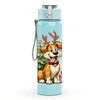 1PC Christmas Puppy Tree Gift 750ml Color Plastic Sports Water Bottle Leakproof Flip Straw Lid Suitable for Sports Office Home Use