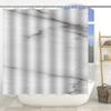 Marble Texture Printing Bathroom Non-Slip Floor Mat Shower Curtain Combination Carpet European And American Style