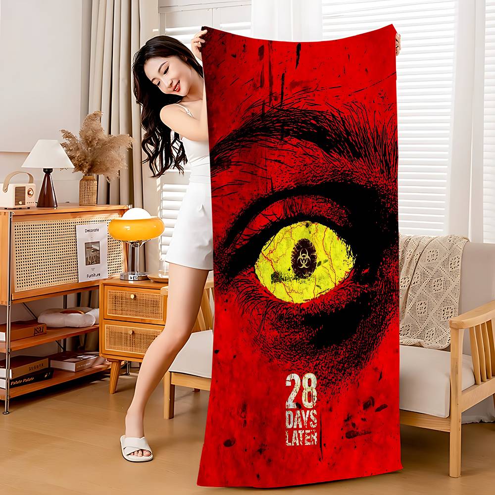 

Movie Trror 28 D-Days L-Later Bath Towel Microfiber Soft Water Absorbing Breathable For Girl Kids Decorative Cartoon Beach W30*H60(CM)
