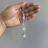 Creative Fashion Celtic Knot Hand-shaped Moonstone Pendant Necklace Women's Gothic Party Witch-style Outfit Jewelry Accessories