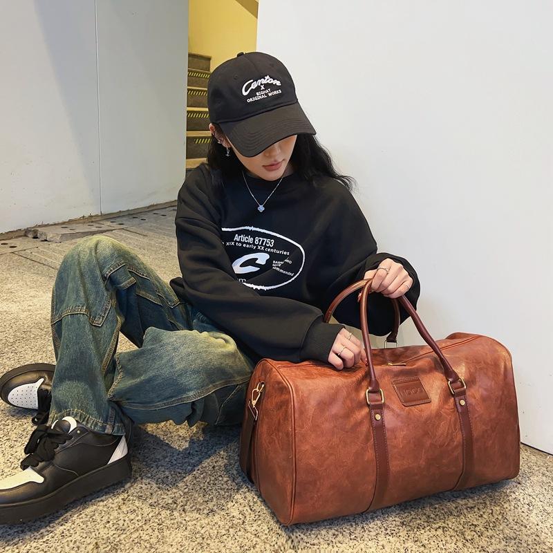 High quality retro handbag fashion leisure sports bag high sense fitness bag large capacity travel bag