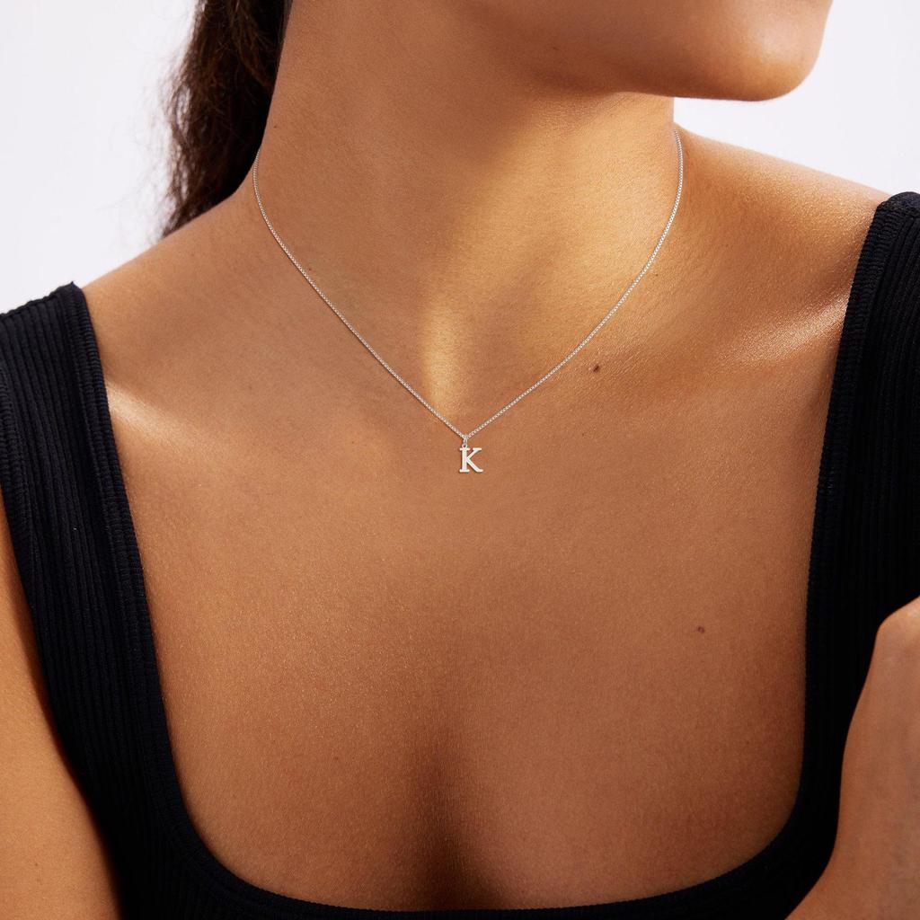 Stainless Steel A-Z English Letter Necklace - Women's Non-Fading Clavicle Chain