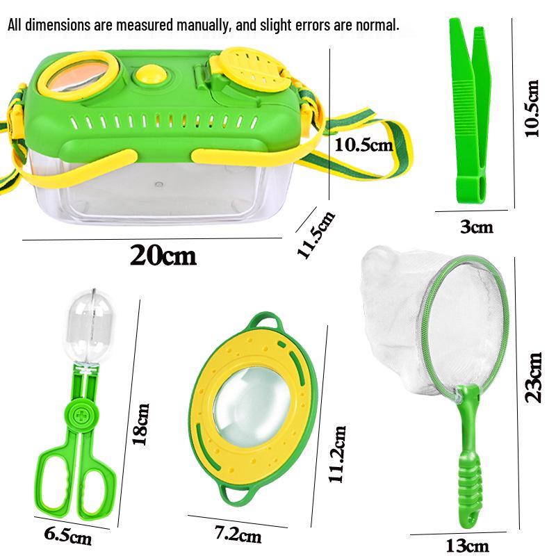 Children's Outdoor Insect Observation Set: Lighted Magnifier Box, Insect Net, Exploration Toy
