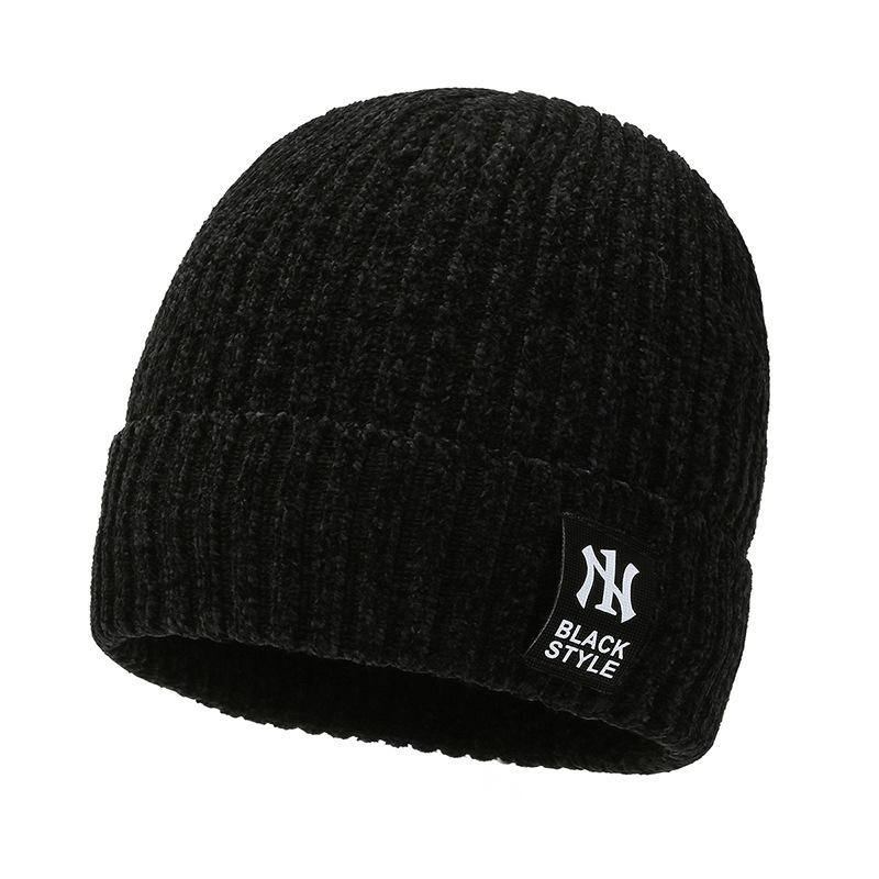 Cappello da uomo in pile lavorato a maglia, cappello in lana ciniglia con protezione per le orecchie, cappello da ciclismo invernale da esterno per giovani uomini, cappello termico