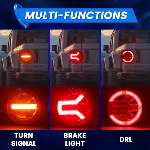 Round LED Trailer Tail Lights Turn Signal Stop Brake Tail Light for Truck Trailer RV Pickup Caravan 12V 24V Waterproof