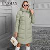 GASMAN 2024 Giacca da donna lunga con cerniera classica, grande tasca, collo alto, cappuccio, sottile, parka da donna GM-83511