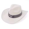 Hot-selling European, American and Western denim straw hat rivet bull head design hard hollow western denim hat