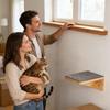 Ścienny Półka-Łóżko dla Kota z Miękką Poduszką Drążek dla Kota Meble Wewnętrzne dla Kotów Małych i Dorosłych Wspinanie Spanie i Zabawa