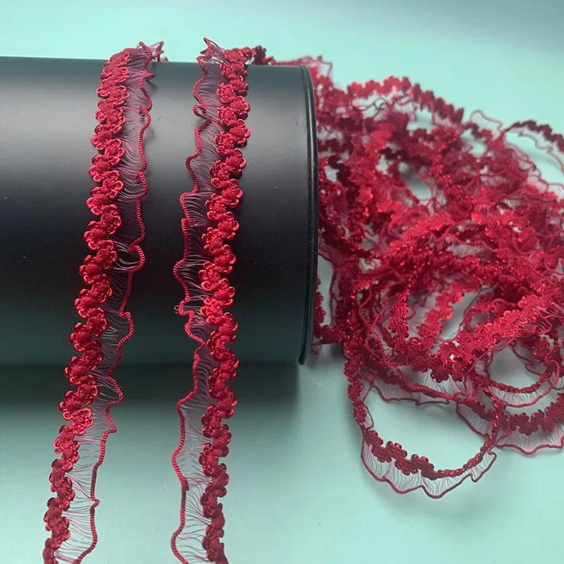 20meters/lot Elastic Colored Lace Organza Ribbon DIY Clothing Curtains Handmade Crafts Accessories Festival Gift Packaging