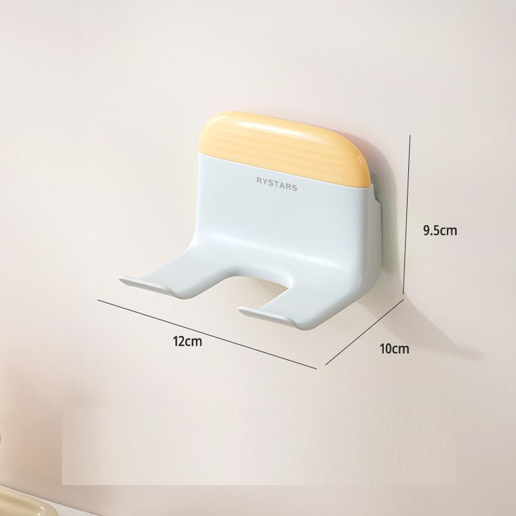 2 In 1 Wall Mounted Hair Dryer Holder No Drill Bathroom Organizer