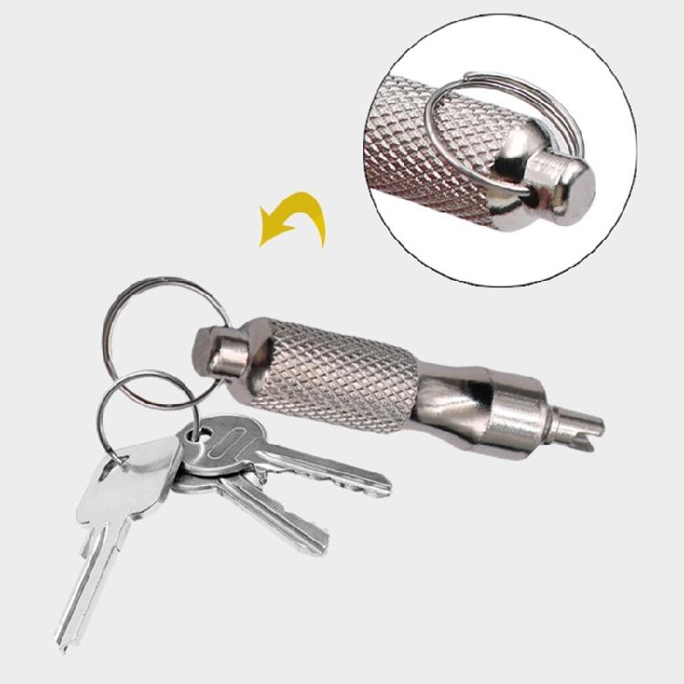 Practical Convenient Lightweight Tire Valves Wrench Keychain Disassembly Tool Suitable For Quick Access During Long Trip