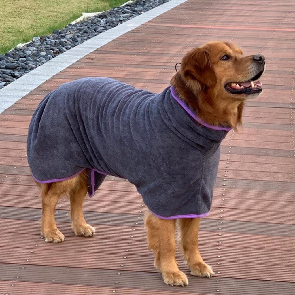Pet Bathrobe Soft Super Absorbent Microfiber Towel Pet Bathrobe Jacket For Home Grooming Winter Puppy Swimming Bathing Rainy