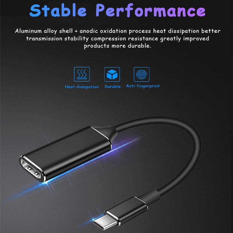YurKem OTG USB 3.1 Type C To HDMI Adapter Cable 4K HD TV For Samsung Note 8 S8 S9 Converter For Phone Notebook Connected TV Monitor