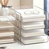 Information Sorting Container Paper Organizer Letter Tray, Acrylic Stackable Desk File Organizer, Clear Home Office Management Holder Sorter