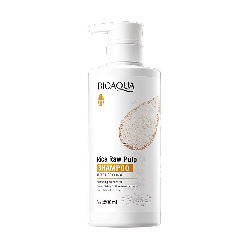BIOAOUA Ensemble de Soins Capillaires à l'Essence de Ferment de Riz: Shampooing, Masque capillaire, Après-shampoing