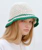 BENSIMON Stripe Bucket Hat - Green