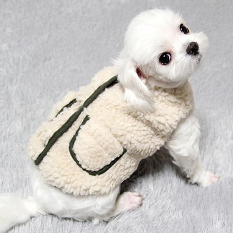 Winter Pet Dog Coat and Scarf Set Fleece Dog Clothes Chihuahua Bichon French Bulldog Clothing Puppy Costume Pet Vest Cardigan