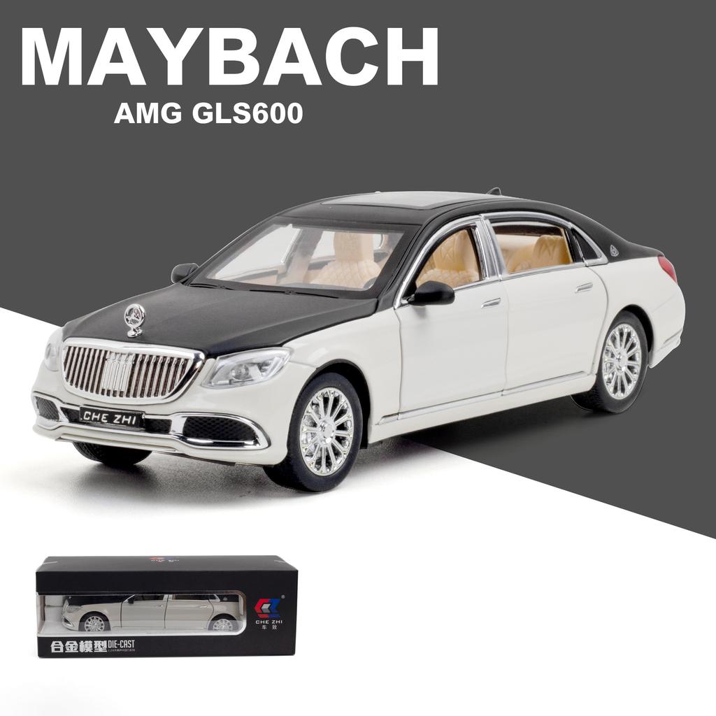1:24 მასშტაბის Benz S600 შენადნობის ძვირადღირებული მანქანის მოდელი, Diecasts ლითონის სათამაშო მანქანები, მანქანის მოდელი მაღალი სიმულაციური ხმის და მსუბუქი ბავშვების საჩუქარი
