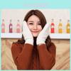 Luxurious Lovely Women Winter Knit Thicker Faux Cashmere Fingerless Mittens