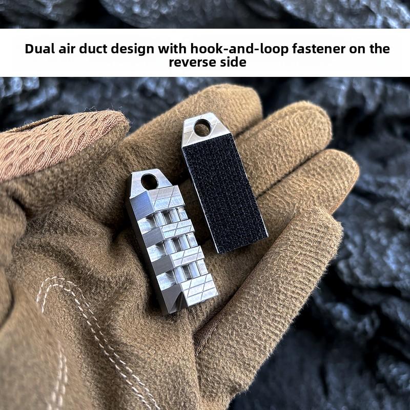 Self-luminous Titanium Alloy Tritium Tube Luminous Velcro Morale Badge Keychain Tritium Gas Pendant Necklace Pendant Car Sticker