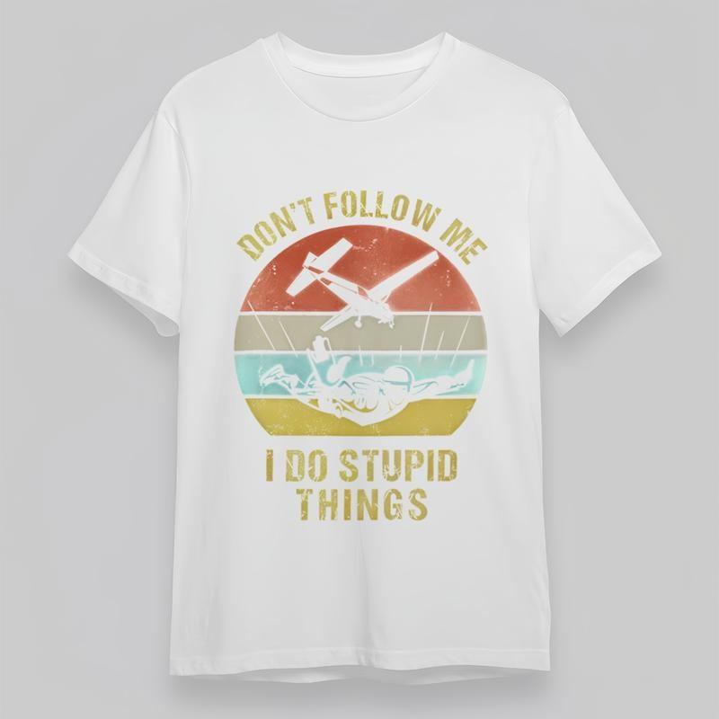 

Women s Plus Size Fashion Trend Classic T-Shirt Humorous Skydiving Graphic Tee 2XL