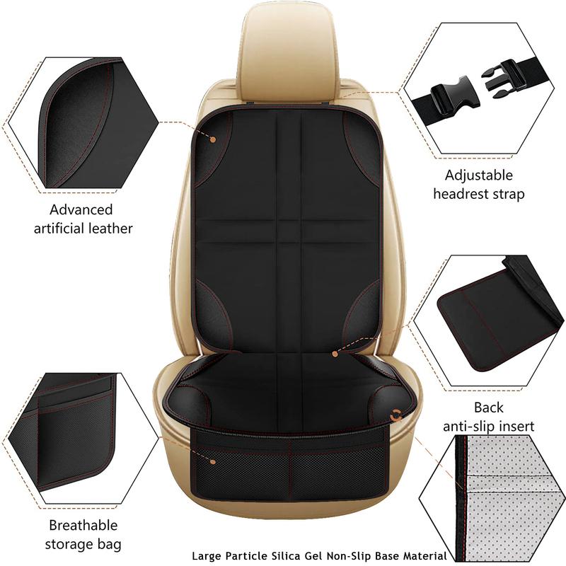 Universal Car Seat Protector for Child Baby Pet Waterproof Non-Slip Anti-Scratch Durable Auto Interior Cushion Cover with Pocket