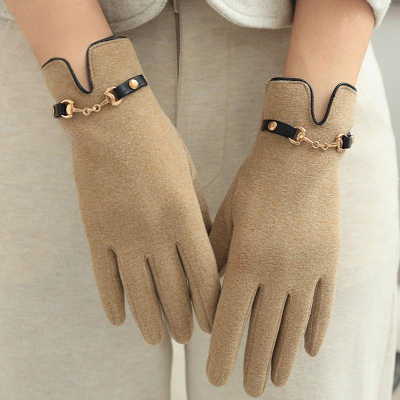 Touchscreen Anti Freezing Anti Cold Warm and Windproof Cute Korean Version Student Cycling Outdoor Women Velvet Gloves