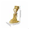 African Woman Figurine Artistic Design Exotic Candle Stand Tabletop Decoration Decorative Lady
