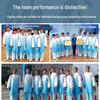 Blue & White Porcelain Gradient Tai Chi Suit: Embroidered Performance & Practice Attire for Women & Men.