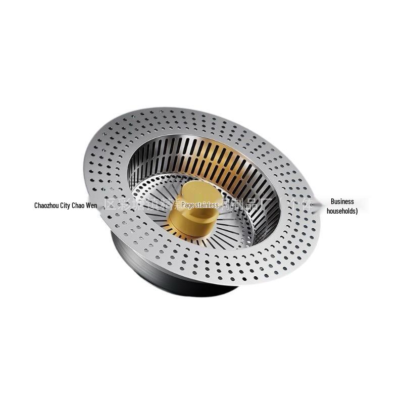 Stainless Steel Kitchen Sink Anti-Clog Filter Screen with Handle for Dishwashing & Vegetable Washing