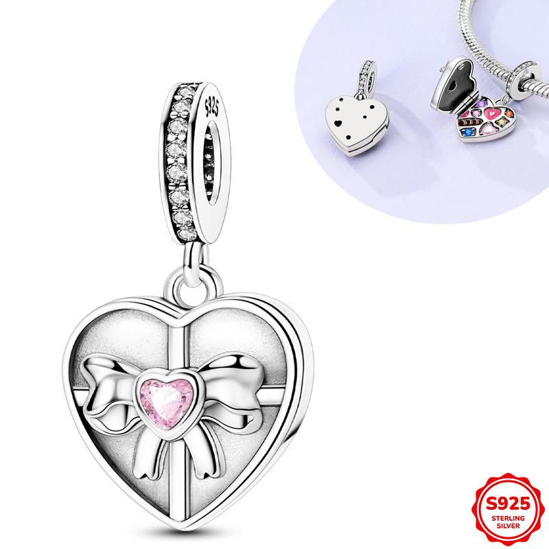 925 Silver Moments Keychain Charm Fit Original Silver Beade Ladies Gift