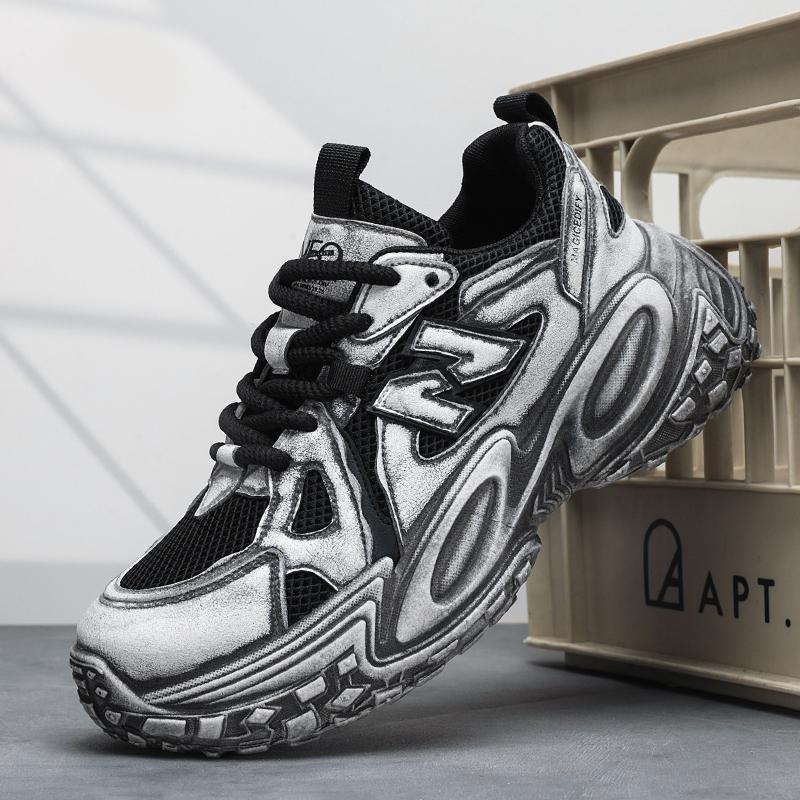 New Fashion Men 's Four Seasons Comfortable Thick Sole Shoes Students BoysTrending Soft Sole Breathable Casual Running Sneakers