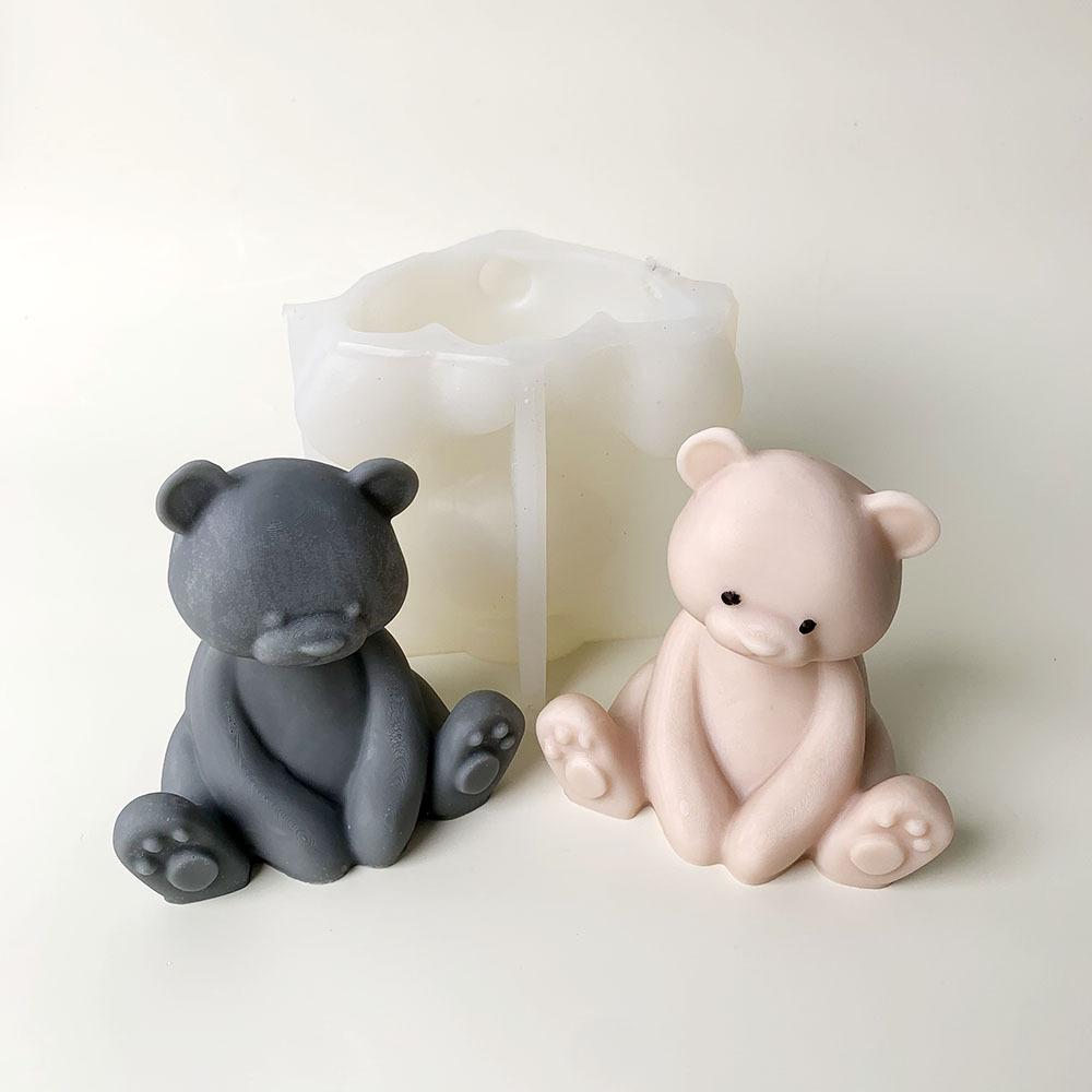 Large 3D Cute Cartoon Bear Fragrance Candle Mould DIY Silicone Mould Molds Bedroom Decor Birthday Party Gifts Wedding Souvenirs