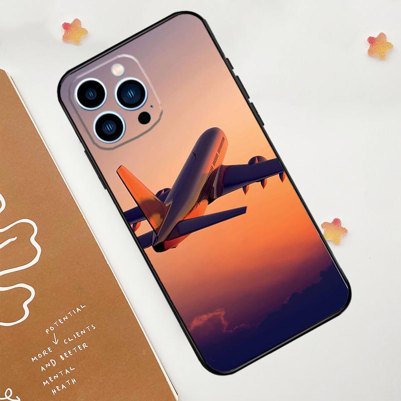 

Чохол для телефону з літаком, літаком, авіалайнером для iPhone 17 Pro Max 14 11 15 16 Pro Max 13 12 mini 16 Plus 16e 17 Air Funda iPhone 16e