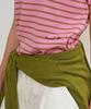 GENERALIDEA Color Block Stripe Short Sleeve T-Shirt [Pink] / Gf2Lts522