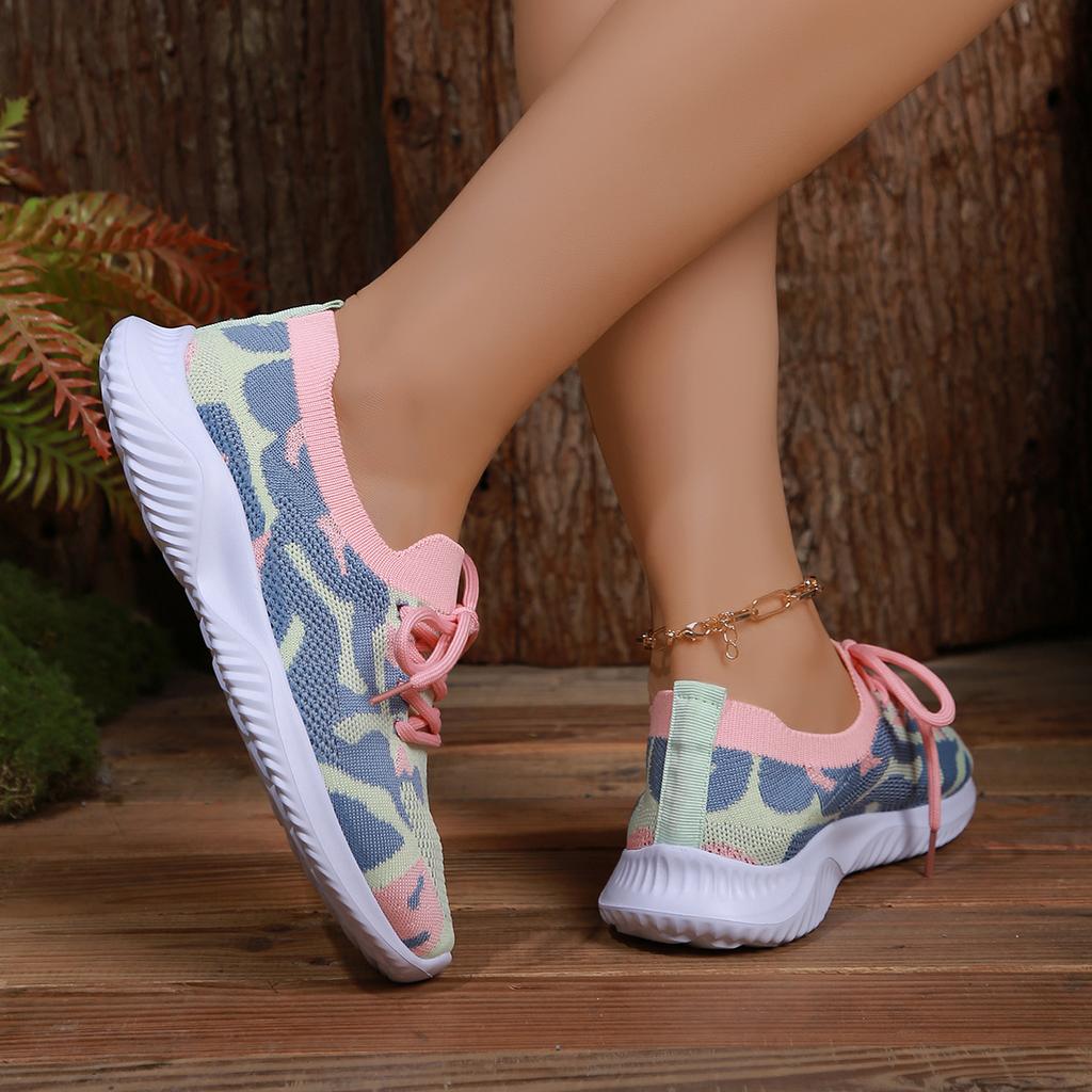 Mode Damen Sneaker Atmungsaktives Mesh Bequeme Slipper Frühling und Herbst Flache Freizeit-Sneaker Modedesigner Schuhe für Damen