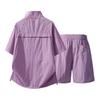 Summer Solid Color Basic Versatile Ice Silk Set Men's Shirt Short Sleeved Set Men's Two-piece Set