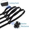 50/100Pcs Self-locking Plastic Nylon Zip Ties Black Zip Ties Fastening Loops Zip Ties Zipper Ties Nylon Zip Ties Set