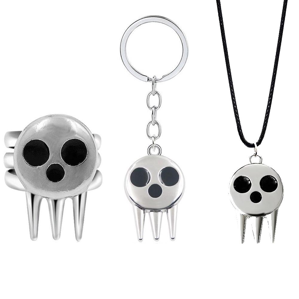 Anime Soul Eater Halskette Totenkopf Metall Anhänger Abzeichen Cosplay Requisiten Für Frauen Männer Fans Schmuck Zubehör Anhänger Geschenke