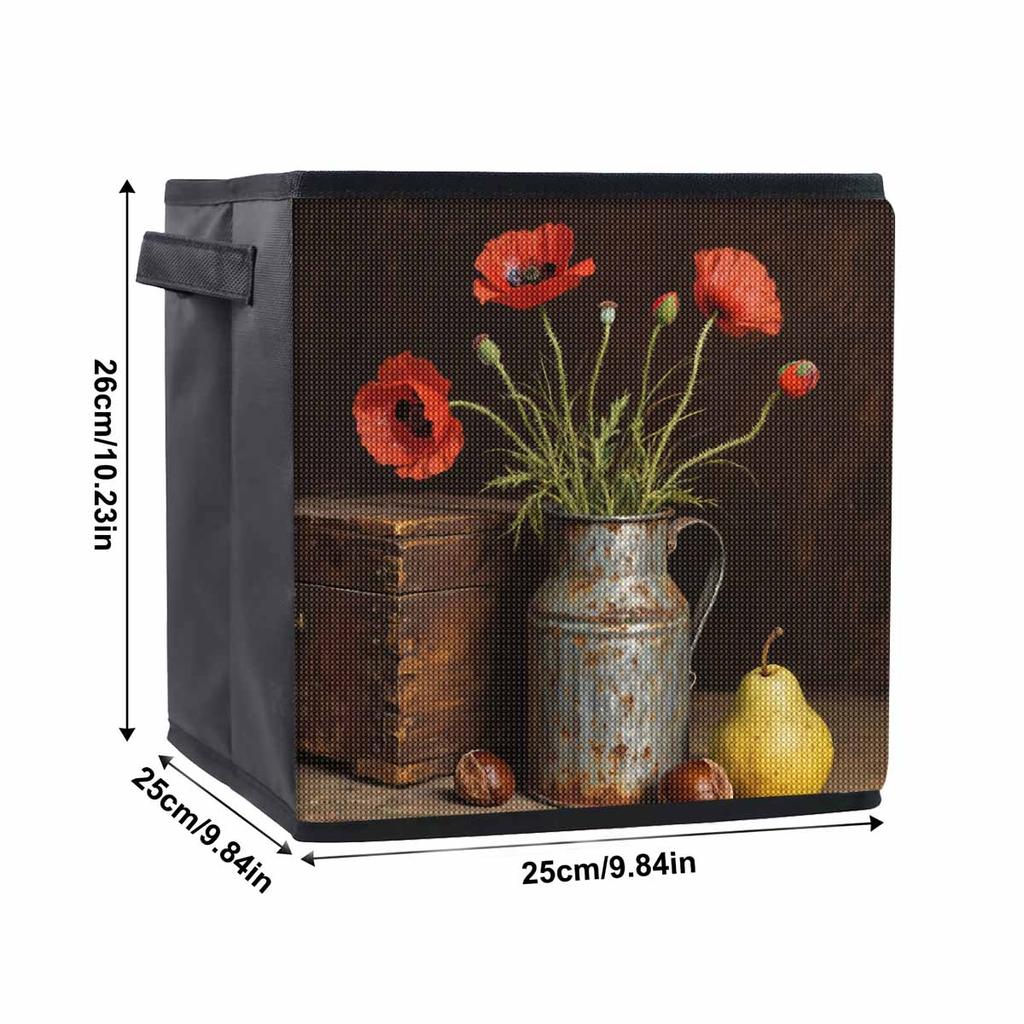 Die Vitalität im Eisernen Topf 5D Diamantmalerei Aufbewahrungskorb Vollrunde Bohrer Mosaik Diamantstickerei Kreuzstich-Sets Heimdekor Heimdekor