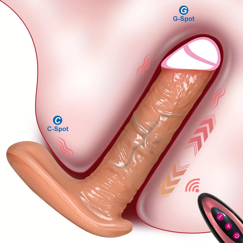 Realistické Narážející Dildo Dálkové Ovládání Vibrátor Penis Teleskopický Nositelný Dick Ženy Teleskopická Dospělá Sexuální Hračka Pro Ženy Kohout