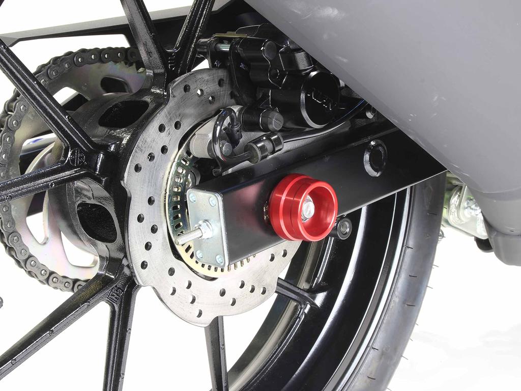 SHFIT UP Motorcycle Goods Rear Axle Slider Short Type M14 GSX-R125 Red 400012-02