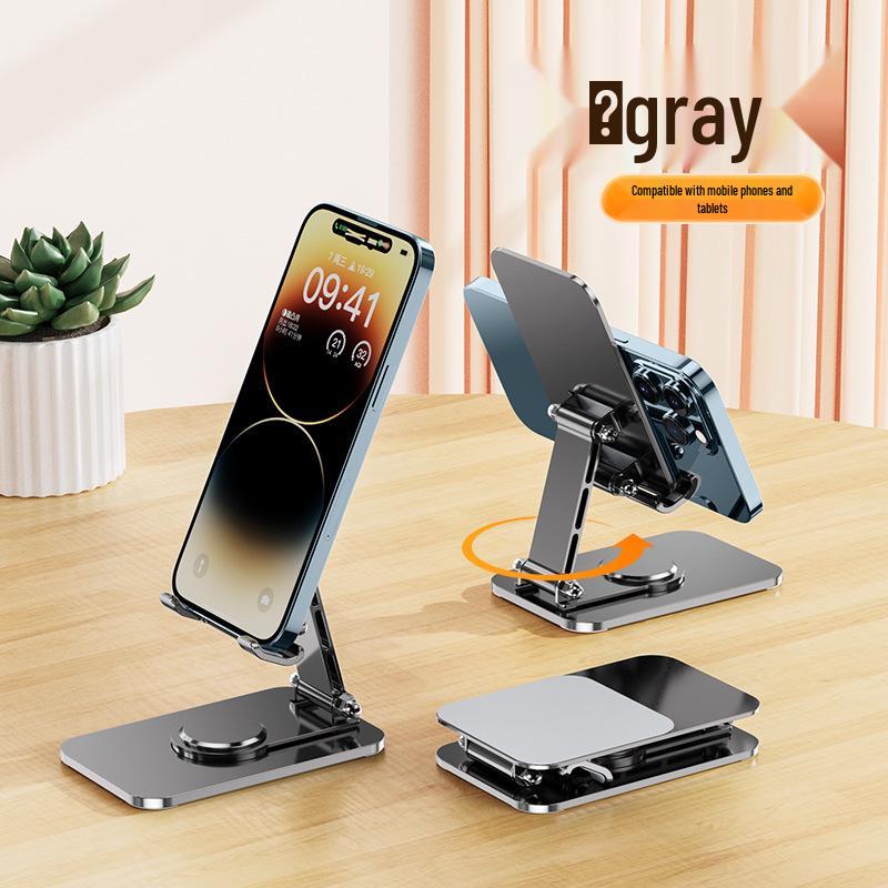 Top-Rated All-Metal 360° Rotating Foldable Phone Stand for Live Streaming
