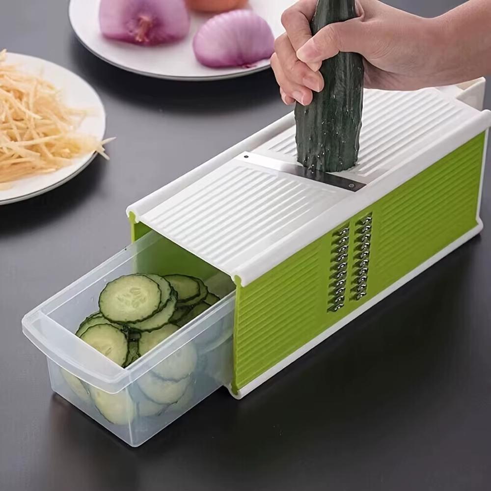 5-In-1 Multifunctional Vegetable Chopper & Slicer Durable Abs Perfect For Outdoor Cooking Vegetable Slicer Cutter Kitchen Tools