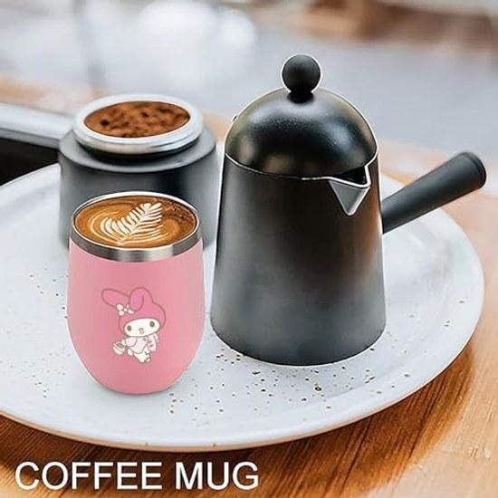 My Melody Tumbler Lid Stainless Steel Vacuum Insulated 350ml Double Structure Keeps Cold Spill-resistant Beer Coffee Stylish Birthday Wedding Gift.