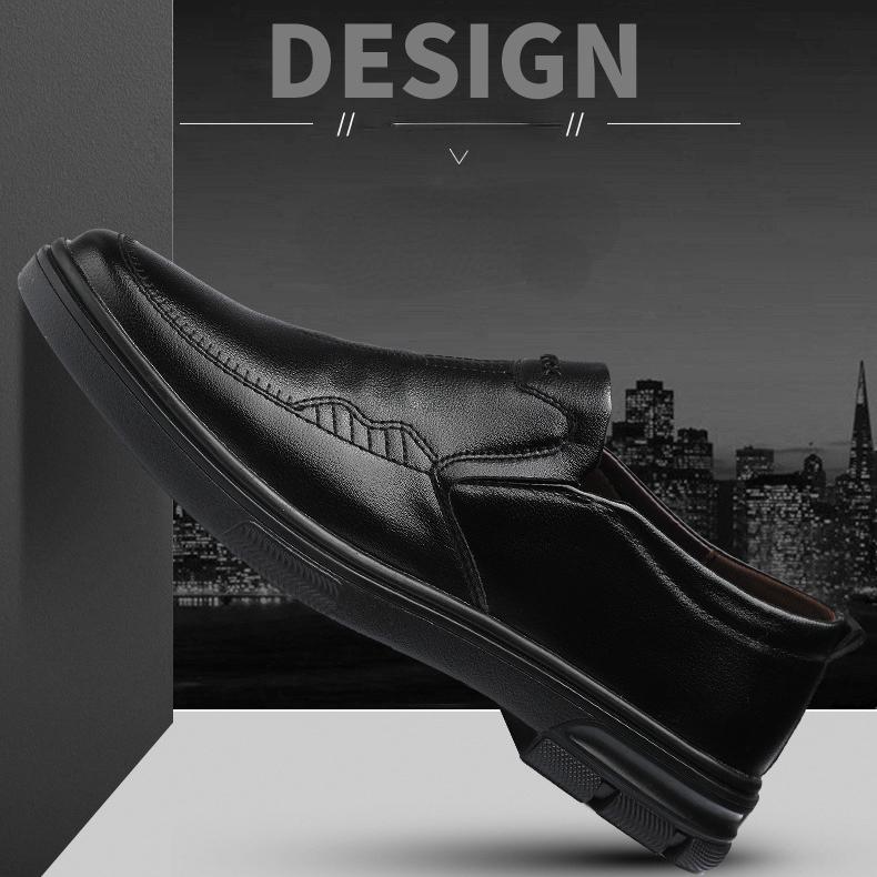 Spring New Men's Casual Leather Shoes Comfortable and Breathable Footwear Leather Shoes British Solid Color Men's Wedding Shoes