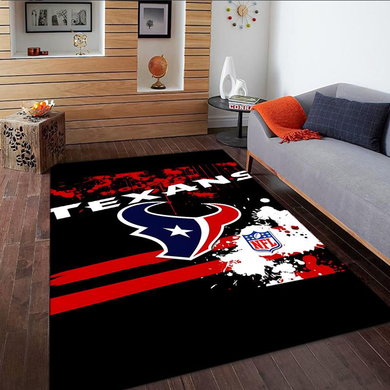 Basketball Texans Logo Carpet, Kitchen Rugs, Yoga Mat, Non-Slip Mats, Rug for Bathroom, Living Room Bedroom, Camping Rugs Christmas Gift