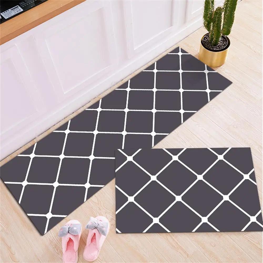 

Blue Love Home Love Food Kitchen Mat Non-Slip Machine Washable Rug Set for Home Decor Anti-Fatigue Floor Mats 60x90(23x35in)